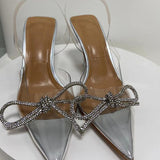 Niulatu High Heels Woman Summer Transparent Sandals High Heel Shoes Elegant Party Pumps Female Sexy Heeled Sandal DJSE