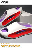 Niulatu Men Casual Beach Slippers 2025 Summer New Luxury Soft EVA Hollow Unisex Sport Sandals Women Platform Slides Shoes Zapatos Hombre DJSE