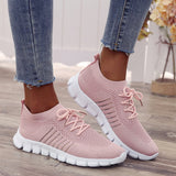 Niulatu 2025 Summer Mesh Breathable Sneakers Women Platform Casual Sport Shoes Women Comfort Lace Up Running Shoes Plus Size DJSE
