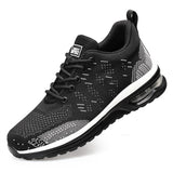 Niulatu Men Safety Shoes Light Non-Slip Work Sneakers Breathable Male Steel Toe Puncture Proof Air Mesh Work Safety Boots DJSE