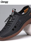 Niulatu Men's Casual Sandals Fashion Hollow Out Breathable Shoes Flat Business Soft Bottom Sneakers Sandalias Hombre DJSE