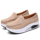 Niulatu Women Shoes Spring Autumn Flat Platform Shoes Ladies Thick Bottom Wedge Loafers Slip on Casual Moccasins Creepers DJSE