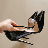 Niulatu bling classic shoes 8cm 10cm 12cm high thin heels plus size 33-45 pointed toe office concise cozy pump QP188 ROVICIYA DJSE