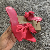 Niulatu Women Sandals Mule high heels Slippers Sandals flip flops Pointed toe Strappy Ladies Slides Dress Party shoes DJSE