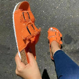 Niulatu Shoes Women Comfortable Sandals Ladies Slip-On Wedge Sandals Sports Beach Walk Shoes Summer Fashion Denim Casual Sandalias DJSE