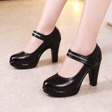 Niulatu 43 Block Heel Platform Shoes Women Pumps 2025 Spring High Heels Shoes Ladies Mary Jane SHoe Plus SIze Office Work Shoes DJSE