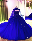 Niulatu Ball Gown Quinceanera Dresses With Cape Prom Dress HZ0113
