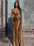Niulatu Satin Long Prom Dress with HZ1007