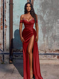 Niulatu Satin Long Prom Dress with HZ1007
