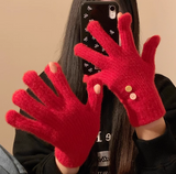 Niulatu knitted wool touch screen gloves HZ1108