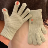 Niulatu knitted wool touch screen gloves HZ1108