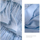 Niulatu chiffon suspender long cake skirt HZ1108