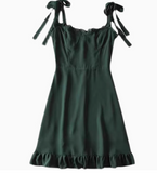 Niulatu dark green suspender dress HZ1108