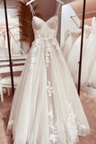 Niulatu Lace Wedding Dress Bridal Robe 2024 Vestido Spaghetti Straps Chapel Train Champagne Tulle Wedding HZ1007