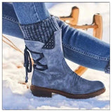 Niulatu Women boots Winter Mid-Calf Boot Winter Shoes Ladies Fashion Snow Boots Shoes Thigh High Suede Warm Botas Zapatos De Mujer DJSE
