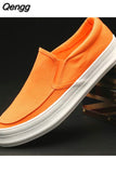 Niulatu Men's Flat Loafers Driving Lazy Slip on Canvas Shoes Canvas Men Breathable Casual Driving Shoes 2025 New DJSE