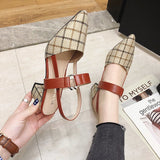 Niulatu Shoes New Hollow Coarse Sandals High-heeled Shallow Mouth Pointed Pumps Work Women Female Sexy High Heels Zapatilla Lattice DJSE