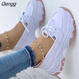 Niulatu Thick-soled Women's Sports Shoes Fashion Casual Comfortable Slip-on Flat Shoes Women's Heightening Vulcanized Shoes DJSE