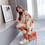 Net Red Lazy Wind Sweet Jacket Sweater Women Loose Outside Wear 2025 Autumn And Winter New Ocean Knitted Shirt Tide HZ0108