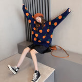 Net Red Lazy Wind Sweet Jacket Sweater Women Loose Outside Wear 2025 Autumn And Winter New Ocean Knitted Shirt Tide HZ0108