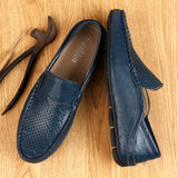 Niulatu Mens Shoes Casual Luxury Brand Summer Men Loafers Genuine Leather Moccasins Light Breathable Slip on Boat Shoes JKPUDUN DJSE