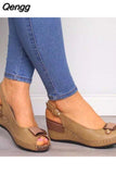 Niulatu Retro Wedges Summer Wedge Sandals Female Casual Sewing Women's Shoes Comfortable Ladies Sandalias Plus Size 2025 DJSE