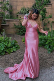 Straps Pink Mermaid Long Formal HZ0308