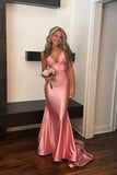 Straps Pink Mermaid Long Formal HZ0308