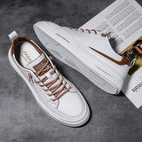 Niulatu Non Slip Tenis Casual Shoes for Men 2025 Male Breathable Lighted Street Skate Shoes Fashion Leather Sneakers Men DJSE