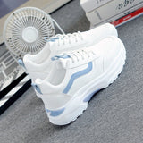 Niulatu Women Sneakers Fashion Women's Sports Shoes Casual Shoes Woman Comfortable Breathable White Female Platform Sneakers DJSE