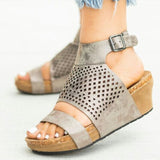 Niulatu 35-43 2025 New Low Heel Sandals Large Size Women's Shoes Single Shoes Wedge Sandals Low To Help Buckle Sandals Casual DJSE