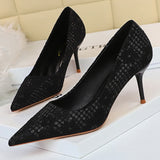 Niulatu Shoes Fashion Women Pumps Sequin Cloth Pumps Women Shoes Stiletto High Heels Wedding Shoes Women Heels Plus Size 42 43 DJSE