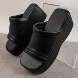 Niulatu Women's Wedges Slippers Platform Ladies Shoes 2025 Summer Fashion Thick Bottom Female Slipper Slides Woman Flip-flops New DJSE