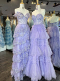 Niulatu Sweetheart Tiered Long Tulle Prom HZ1007