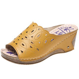 Niulatu Women Shoes Sandals Fish Mouth Wedges Sandals Open Toes Hollow Out Women's Shoes Slip On Women Shoe Female Footwear DJSE