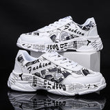 Niulatu Lovers Fashion Graffiti Sneakers Men Shoes Colorful Print Men Casual Sneakers Breathable Trainers Man zapatillas hombre DJSE