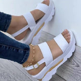 Niulatu Women Sandals Fashion Ladies Platform Sandals Woman Summer Sandals Buckle Non-Slip Beach Sandals Women Wedge Shoes DJSE