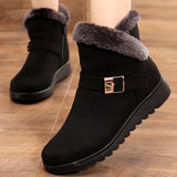 Niulatu Women 2025 Thick Plush Warm Snow Boots Women Zipper Comfortable Outdoor Ankle Boots Casual Cotton Shoes DJSE