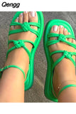 Niulatu Women Sandals Heels Summer Shoes For Women Platform Sandalias De Mujer Narrow Band Summer Sandals Female Wedge Shoes DJSE