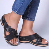 Niulatu Women's Shoes Summer Open Toe Sandals Woman Vintage Flowers Shoes For Women Casual Platform Retro Female Shoes DJSE