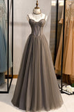 Niulatu Tulle Long Banquet Party Dress Sweetheart A Line Custom Size Prom Dress HZ0113