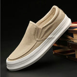 Niulatu Men's Flat Loafers Driving Lazy Slip on Canvas Shoes Canvas Men Breathable Casual Driving Shoes 2025 New DJSE