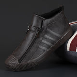 Niulatu Casual Men Plush Shoes Outdoor Non-slip Wear-resisting Male Sneaker Winter High-top Warm Lined Footwear All-match Trend DJSE