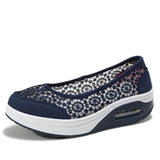 Niulatu Spring Summer Women Shoes Breathable Mesh Woman Flats Shoe Platform Ladies Sneakers Slip On Swing Ladies Footwear DJSE