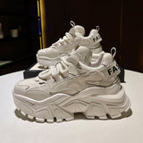 Niulatu PU Platform Shoes New Women Casual Shoes Breathable Outdoor Thick Sole Chunky Sneakers Zapatillas Mujer DJSE