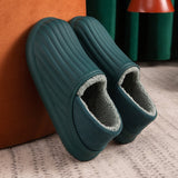 Niulatu Waterproof Non-Slip Home Slippers Men Cotton Shoe EVA Slippers Winter Warm Indoor Ladies Soft Couples Platform Shoes Zapatos DJSE