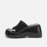 Niulatu Sandals For Women Wedge Slingback Fashion Metallic Glitter Open Toe Slipper Shoes Summer Casual Slip On Sandals DJSE