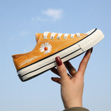 Niulatu New Korean Style Ulzzang Daisy Canvas Shoes for Women 45 White Black Yellow Green Purple Color sneakers women DJSE