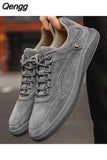 Niulatu Men Shoes fashion Genuine Leather Loafers Breathable Autumn lace up comfortable Casual Shoes Outdoor Men Sneakers shoes DJSE