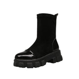 Niulatu Women Boots Black Sock Boots 2025 New Punk Gothic Women's Ankle Shoes Platform Shoes Women White Sock Boots Cool Ladies DJSE